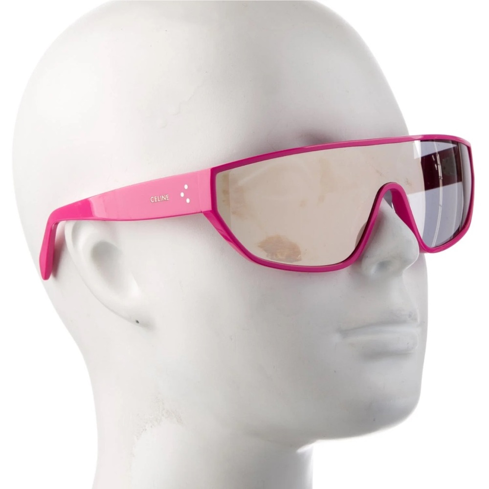 NWOT CELINE shield MIRROR PINK SUNGLASSES
